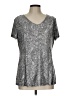 Roz & Ali Silver Short Sleeve Top Size L - photo 1