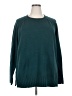 Caslon Solid Teal Pullover Sweater Size 2X - photo 1