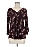 Beacon Floral Burgundy 3/4 Sleeve Blouse Size M - photo 1