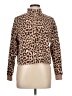 Cold Crush Animal Print Brown Long Sleeve Blouse Size L - photo 1