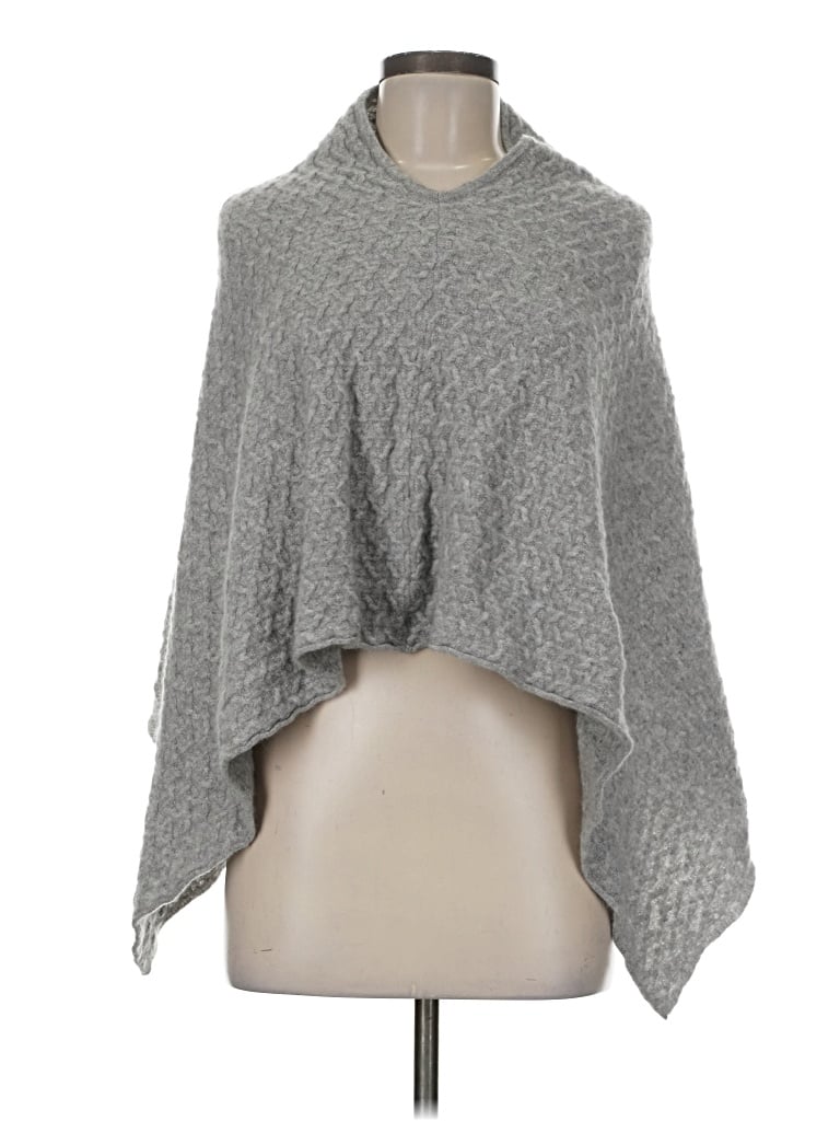 Pre-owned Comptoir Des Cotonniers Poncho In Gray