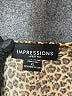 Impressions Animal Print Brown Short Sleeve Top Size XL - photo 7