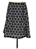 Renee C. 100% Polyester Graphic Black Casual Skirt Size M - photo 1