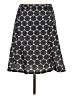 Renee C. 100% Polyester Graphic Black Casual Skirt Size M - photo 2