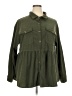 Shein Curve 100% Polyester Green 3/4 Sleeve Blouse Size 18 Plus (3) - photo 1