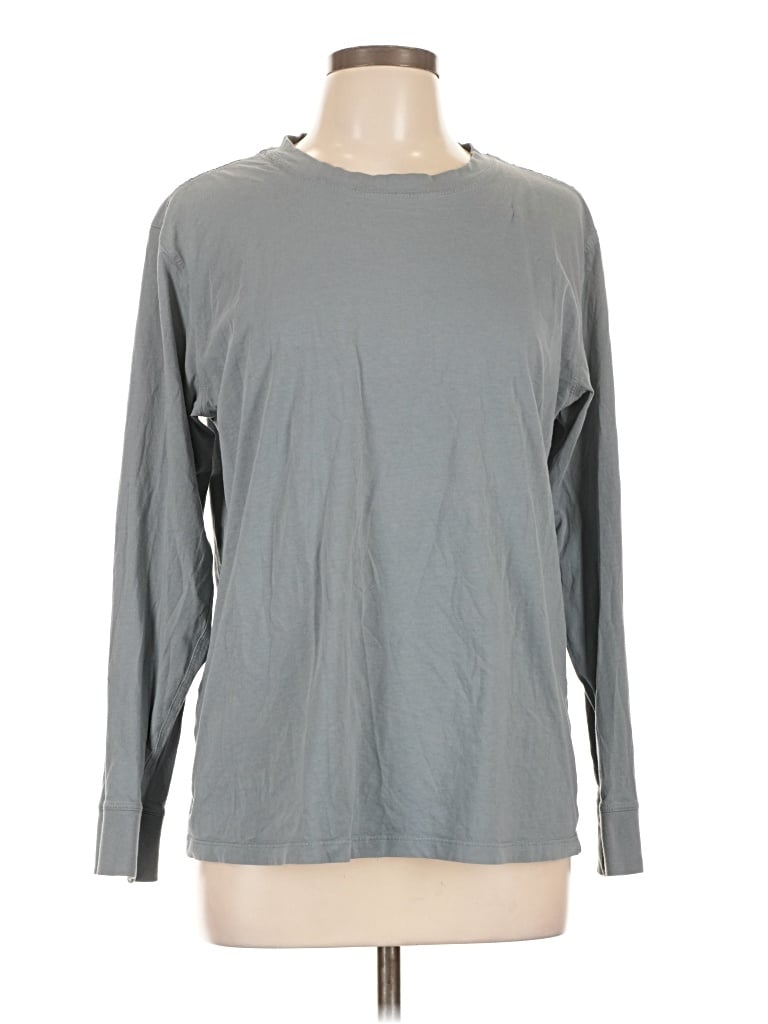 Pre-owned Lululemon Athletica Long Sleeve T-shirt In Blue