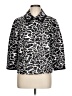 Chico's 100% Polyester Animal Print Black Jacket Size Lg (2) - photo 1