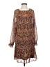 MNG 100% Polyester Tweed Brown Cocktail Dress Size 4 - photo 1