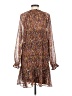 MNG 100% Polyester Tweed Brown Cocktail Dress Size 4 - photo 2
