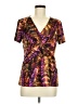 Covington Purple Short Sleeve Blouse Size M - photo 1