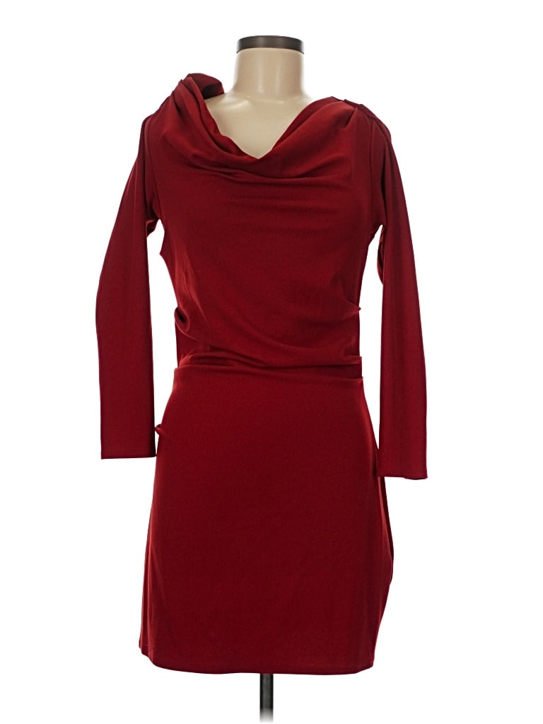 Pre-owned H&m Cocktail Dress In Burgundy