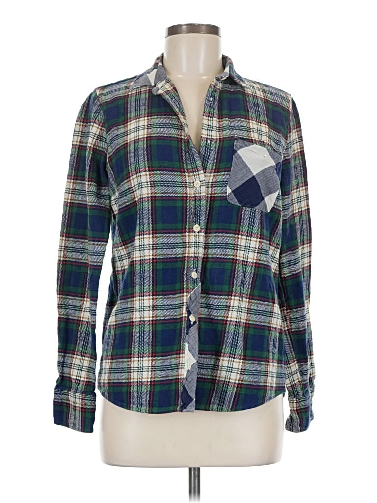 Pre-owned Jcrew Long Sleeve Button Down Shirt In Blue