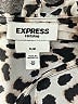 Express 100% Polyester Animal Print Ivory Long Sleeve Blouse Size M - photo 7