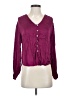 Bella Dahl Purple Long Sleeve Blouse Size S - photo 1
