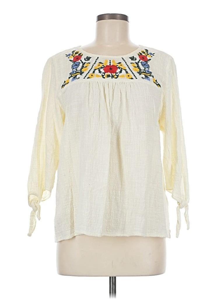 Pre-owned Jodifl 3/4 Sleeve Blouse In White