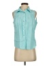 Richard Malcolm Teal Sleeveless Button-Down Shirt Size S (estimated) - photo 1