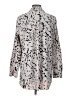 Alfani Animal Print Silver Long Sleeve Blouse Size L - photo 2