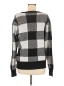 Holiday Time Checkered-gingham Silver Pullover Sweater Size M - photo 2