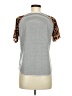 Tickled Teal Animal Print Ivory Short Sleeve Top Size M - photo 2