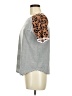 Tickled Teal Animal Print Ivory Short Sleeve Top Size M - photo 5