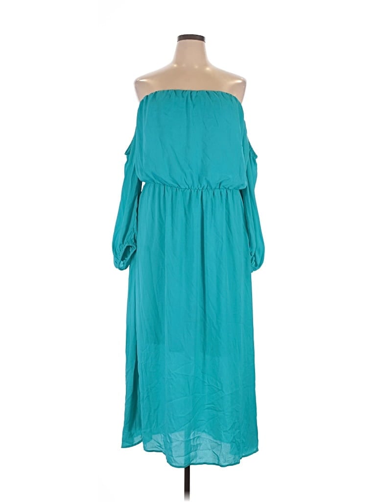 Pre-owned Ashley Stewart Casual Dress In Teal