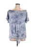 Lane Bryant Blue Short Sleeve Top Size 14 - 16 Plus - photo 1