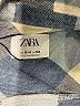 Zara 100% Cotton Checkered-gingham Gray Long Sleeve Button-Down Shirt Size 13 - 14 - photo 3