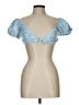 Unbranded Blue Short Sleeve Blouse Size L (estimated) - photo 1