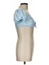 Unbranded Blue Short Sleeve Blouse Size L (estimated) - photo 4