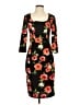 Bisou Bisou Floral Black Casual Dress Size 4 - photo 1