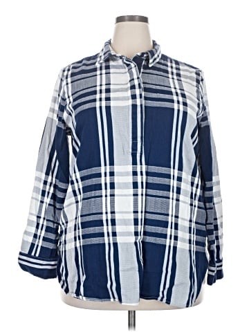 Liz Claiborne 3/4 Sleeve Button-Down Shirt (view 1)