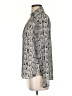 Express 100% Polyester Animal Print Silver Long Sleeve Blouse Size XS - photo 5