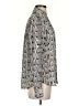 Express 100% Polyester Animal Print Silver Long Sleeve Blouse Size XS - photo 4