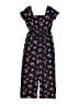 THREE PINK HEARTS Blue Overalls Size S (kids) - photo 1