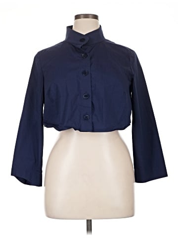 Per Se By Carlisle 3/4 Sleeve Button-Down Shirt (view 1)