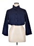 Per Se By Carlisle Blue 3/4 Sleeve Button-Down Shirt Size 14 - photo 1