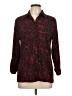 Fred David Paisley Burgundy Long Sleeve Blouse Size L (petite) - photo 1