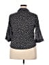 Extreme Polka Dots Black 3/4 Sleeve Button-Down Shirt Size 5X - photo 2