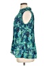 Fashion Bug 100% Polyester Tropical Teal Sleeveless Blouse Size 0X - photo 5