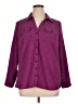 Studio Works Polka Dots Purple Long Sleeve Blouse Size 1X - photo 1
