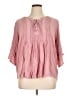 Style&Co 100% Rayon Pink 3/4 Sleeve Blouse Size 1X - photo 1
