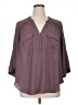Torrid 100% Polyester Purple 3/4 Sleeve Blouse Size 1X Plus (1) - photo 1