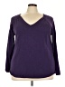 Karen Scott 100% Cotton Purple Pullover Sweater Size 3X - photo 1