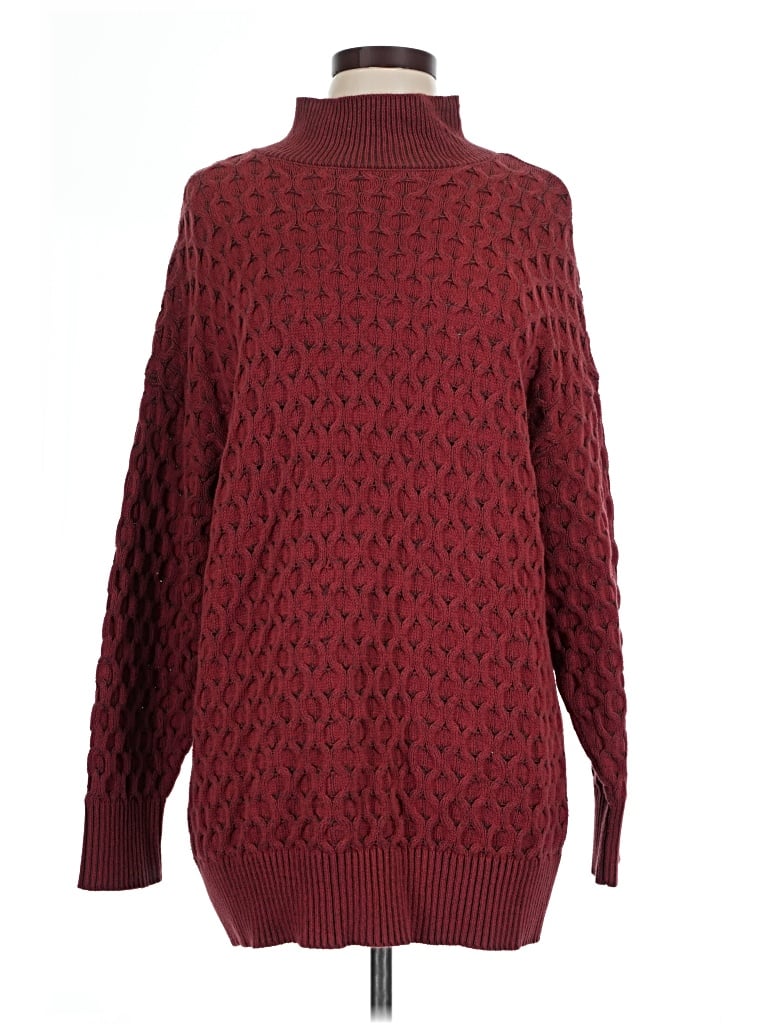 Pre-owned Knox Rose Turtleneck Sweater In Burgundy