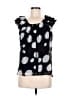 Adiva 100% Polyester Black Short Sleeve Blouse Size M - photo 1