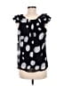 Adiva 100% Polyester Black Short Sleeve Blouse Size M - photo 2
