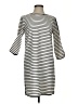Kenar Stripes Gray Casual Dress Size 4 - photo 1