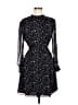UNTUCKit 100% Polyester Print Black Casual Dress Size 6 - photo 1