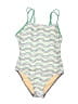 Assorted Brands Chevron-herringbone Green One Piece Swimsuit Size EU 38 - photo 1