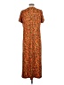It's Print Orange Casual Dress Size L - photo 2
